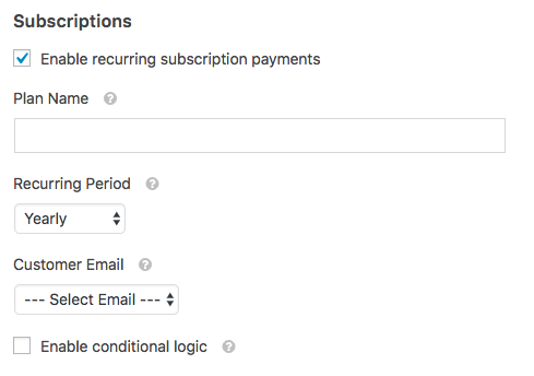 recurring payments